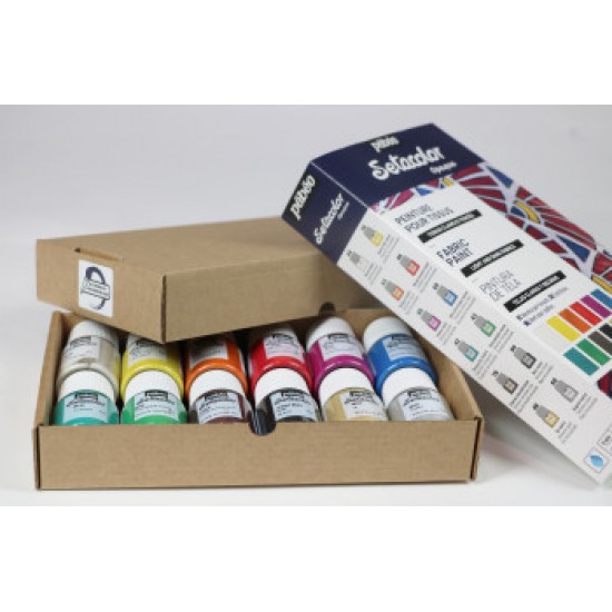 Pebeo Setacolor Fabric Paint 12x 20ml Opaque Textile Light &Dark Material 757481 Pebeo Setacolor Fabric Paint 12x 20ml Opaque Textile Light &Dark Material 757481